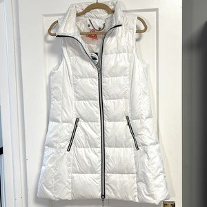 My Anorak long nylon down vest - white size L